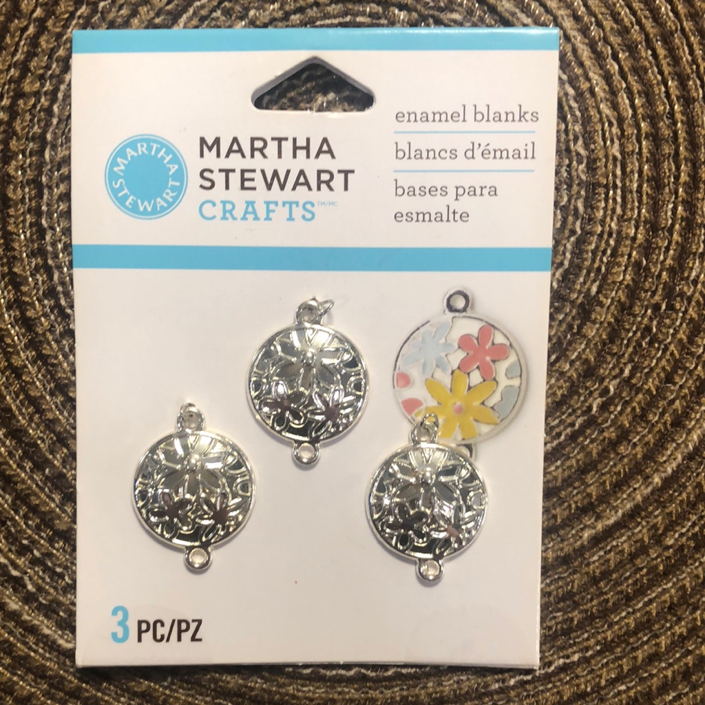Martha Stewart Enamel Blanks Flower Connectors
